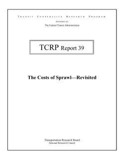 TCRP Report 39: The Costs of Sprawl-Revisited