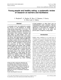 Young people and healthy eating: a systematic