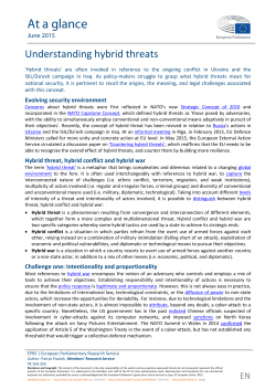 Understanding hybrid threats - European Parliament