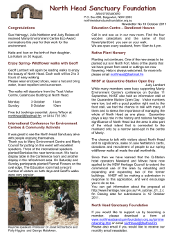 October 2011 - North Head Sanctuary Foundation