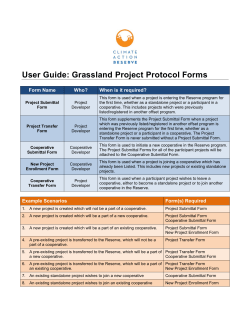 User Guide: Grassland Project Protocol Forms