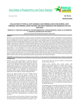 evaluation of topical anti-wrinkle and firming
