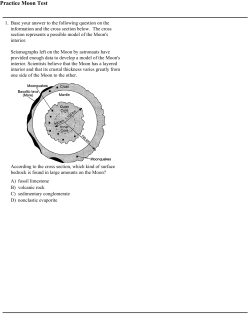 Moon Practice test - Red Hook Central Schools