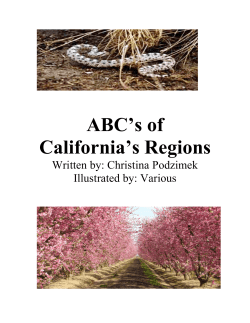 ABC book for California`s Regions