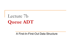 Lecture 7b Queue ADT