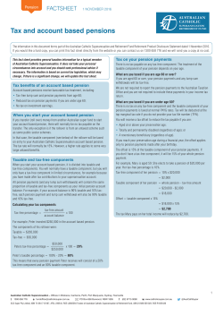 Tax and account based pensions