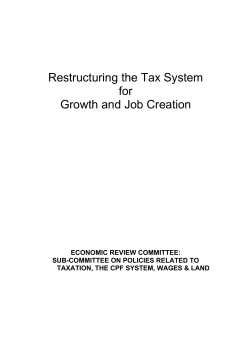 Restructuring the Tax System for Growth and Job Creation