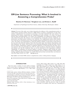 Off-line sentence processing: What is involved in answering a