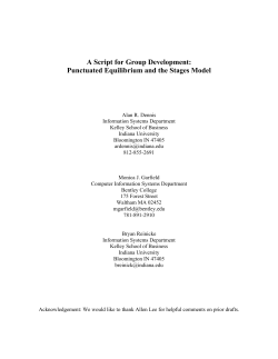 A Script for Group Development: Punctuated Equilibrium