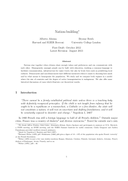 Nation-building - Berkeley Center for Economics and Politics