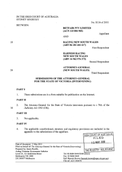 Written submissions - High Court of Australia
