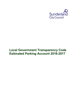 Local Government Transparency Code Estimated Parking Account