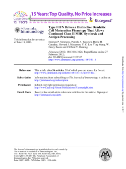 Antigen Processing Continued Class II MHC Synthesis and Cell