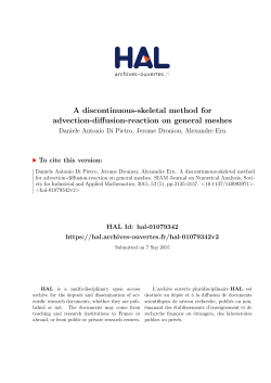 A discontinuous-skeletal method for advection-diffusion