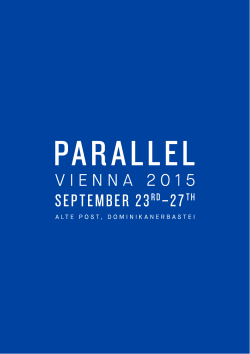 PARALLEL VIENNA 2015 &ndash; Booklet
