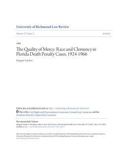 The Quality of Mercy: Race and Clemency in Florida Death Penalty