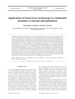 Application of bead array technology to community dynamics of