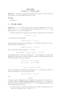 1 Cyclic codes