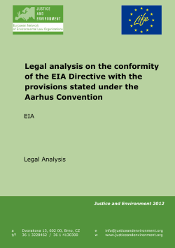 Legal analysis on the conformity of the EIA Directive with the