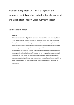 Made in Bangladesh: A critical analysis