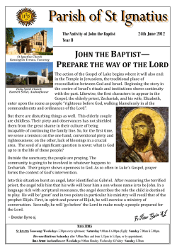 June 24th Nativity of John the Baptist Yr B 2012.pub