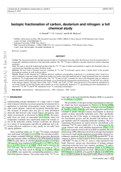 Isotopic fractionation of carbon, deuterium and nitrogen: a full