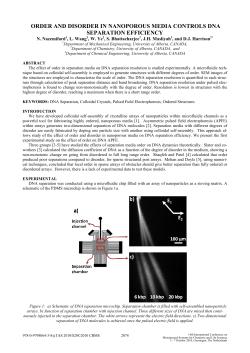 order and disorder in nanoporous media controls dna separation