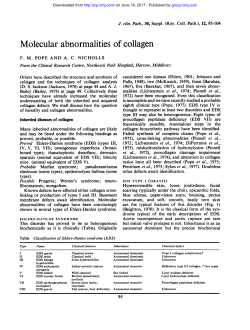 Molecular abnormalities of collagen