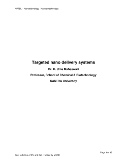 Targeted nano delivery systems