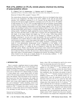 Role of N2 addition on CF4/O2 remote plasma chemical dry