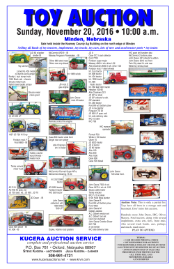 toy auction - Kucera Auction Service