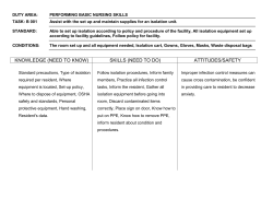 DUTY AREA - Illinois Nurse Aide Testing