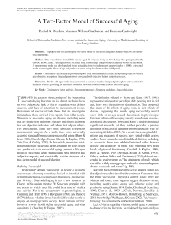A Two-Factor Model of Successful Aging