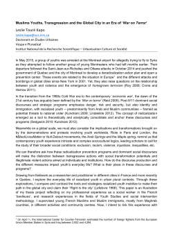 Leslie Touré Kapo - The transgressive city