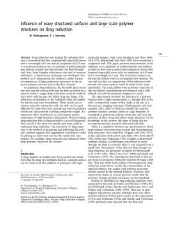 Influence of wavy structured surfaces and large scale polymer