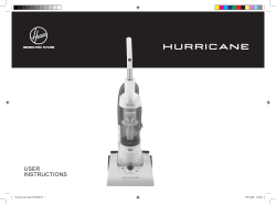 Hoover Hurricane Light Upright Vacuum Cleaner HL2107 Instruction
