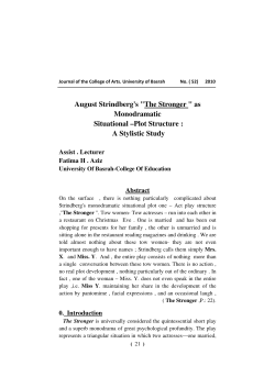 as The Stronger August Strindberg`s