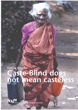 Caste-Blind does not mean casteless - International Dalit Solidarity