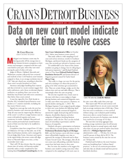 Data on new court model indicate shorter time to