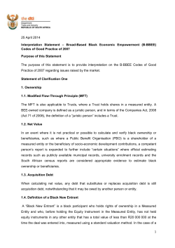 1 25 April 2014 Interpretation Statement – Broad