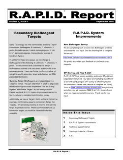 R.A.P.I.DReport, Vol 1, Issue 2, September 2003