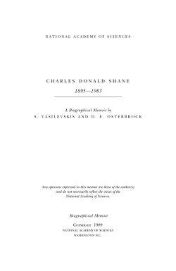 charles donald shane - National Academy of Sciences