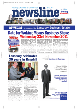 Date for Woking Means Business Show: