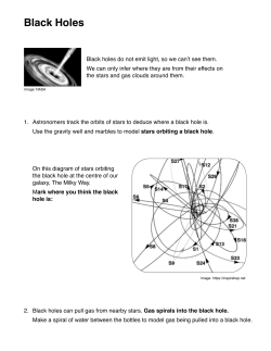 Black hole worksheet.pages - Scientist in Residence Program