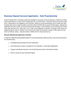 Sole Proprietorship - Delta Community Credit Union