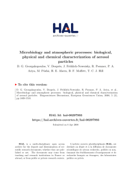 Microbiology and atmospheric processes: biological - HAL