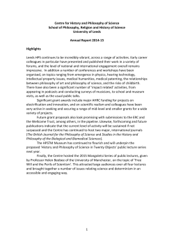 HPS Annual Report. - University of Leeds