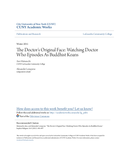 The Doctor`s Original Face: Watching Doctor Who Episodes As