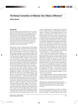 The Ramsar Convention on Wetlands: Has it Made a Difference?