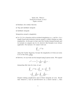 the residue theorem &bull; Trig and indefinite integrals